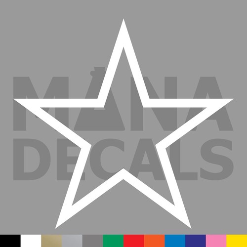 Star outline vinyl - star,